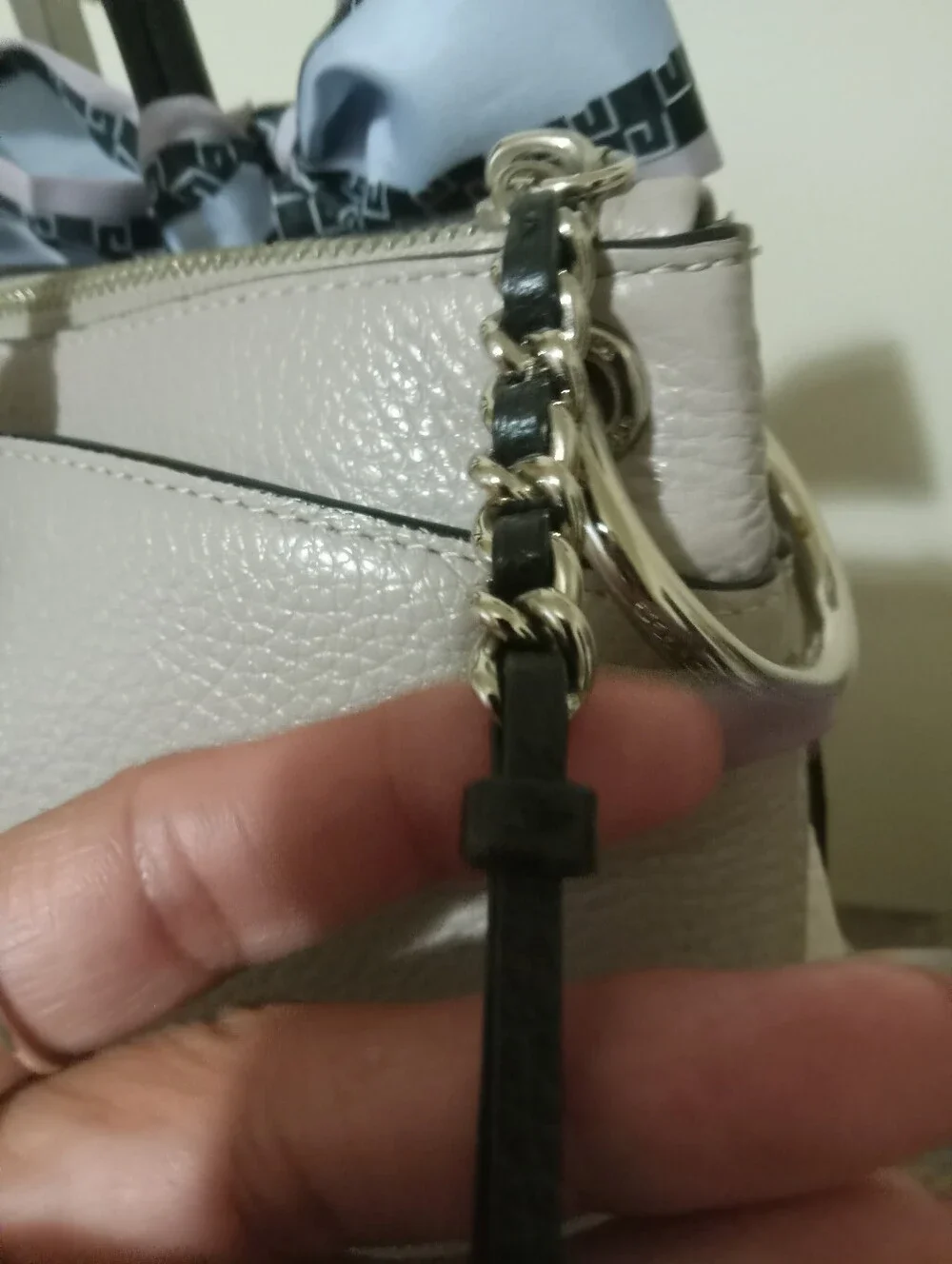 Coach Color Block Pebble Leather Handbag EUC